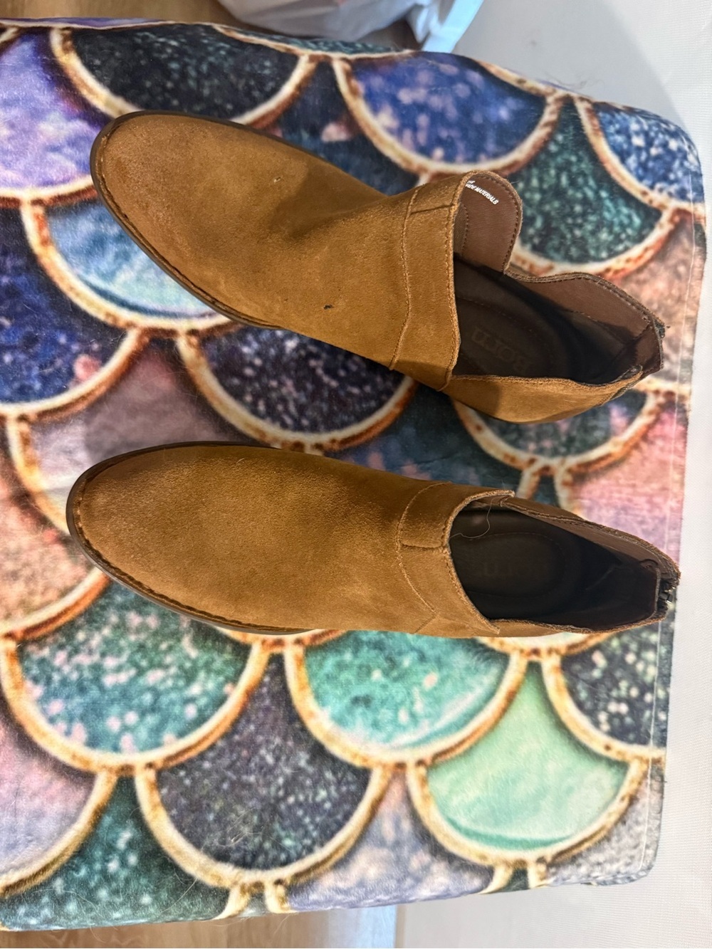 Suede Slip-On Chelsea Boot - Brown